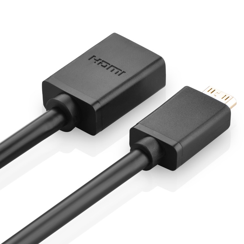 Cáp Chuyển Mini HDMI Sang HDMI UGREEN 20137 - Mini HDMI To HDMI âm - Hàng Chính Hãng