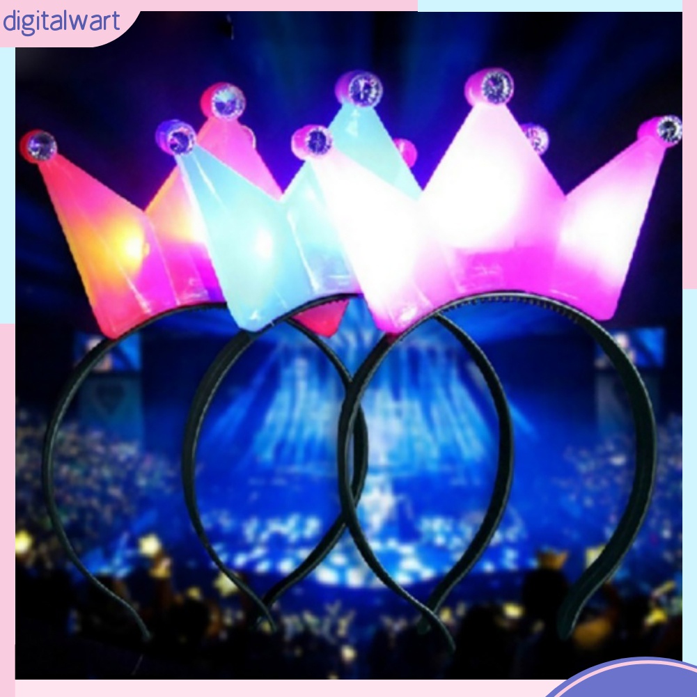 Gmz- Cài Tóc Hình Vương Miện Công Chúa Có Đèn LED Phát Sáng Dành Cho Tiệc Tùng