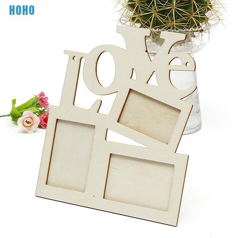 Khung Ảnh Bằng Gỗ Hình Chữ Love Xinh Xắn Dùng Trang Trí