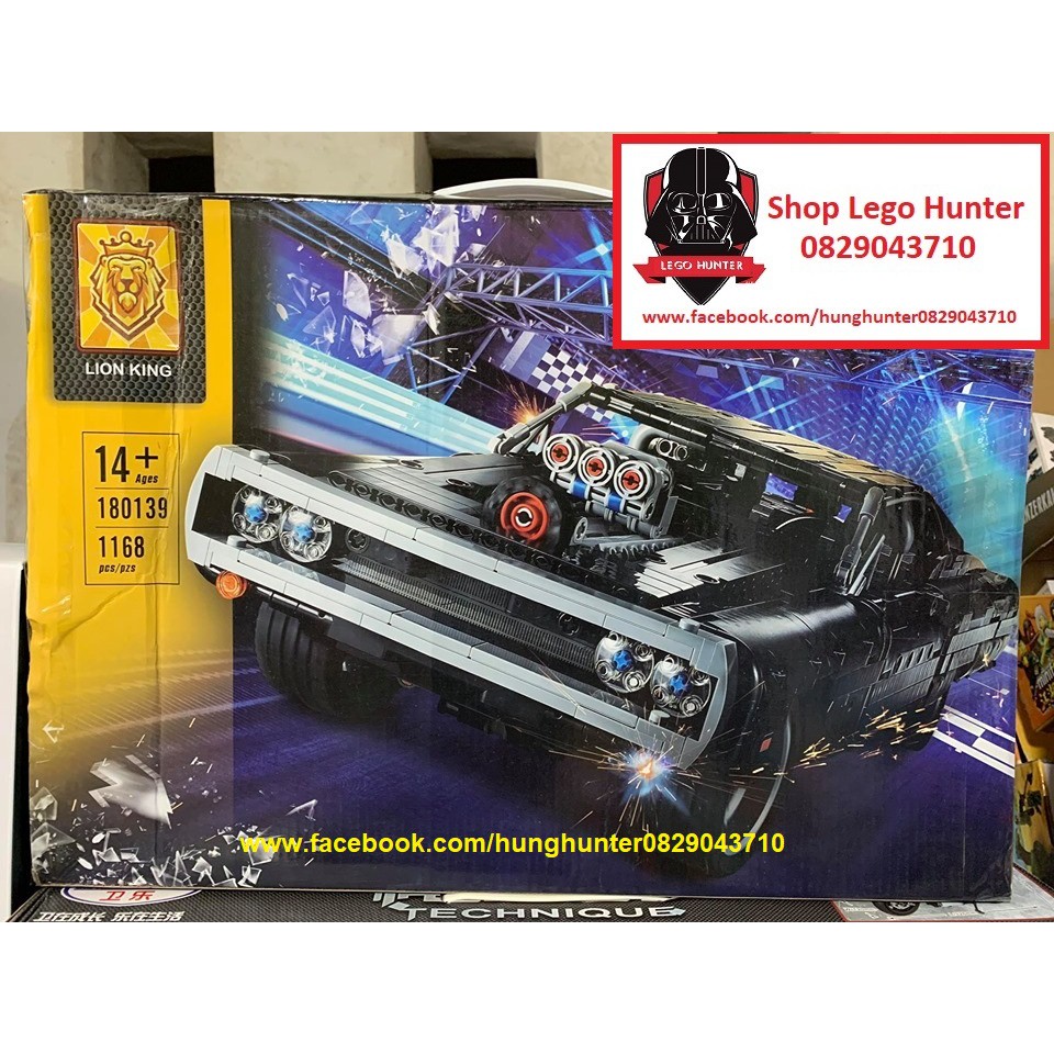 Lego Technic Lionking 180139 Fast and Furious Dodge Charger - siêu xe trong phim Quá nhanh quá nguy hiểm