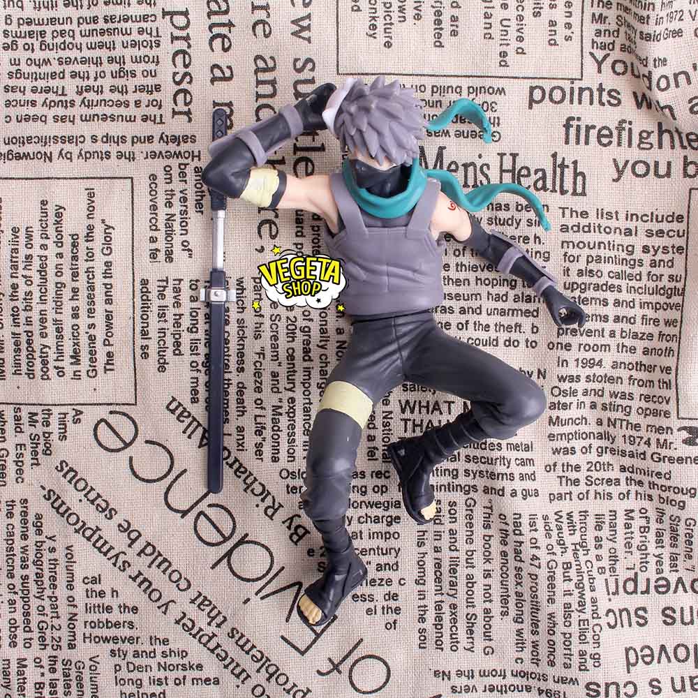 Mô hình Kakashi ngồi - Mô hình Naruto - Hatake Kakashi - Cao 19cm - Trang trí ô tô, bàn làm việc, kệ sách, tivi