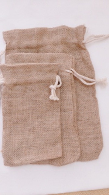 Túi vải bố thô có dây rút