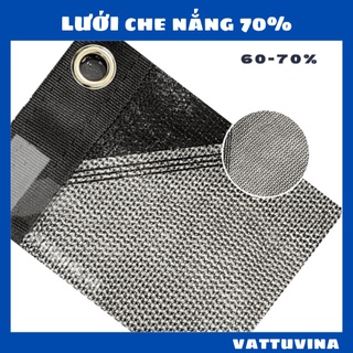 Lưới dệt kim che nắng 70%, 1 lớp lưới, May viền đóng khoen -kim khí Vật tư Vina