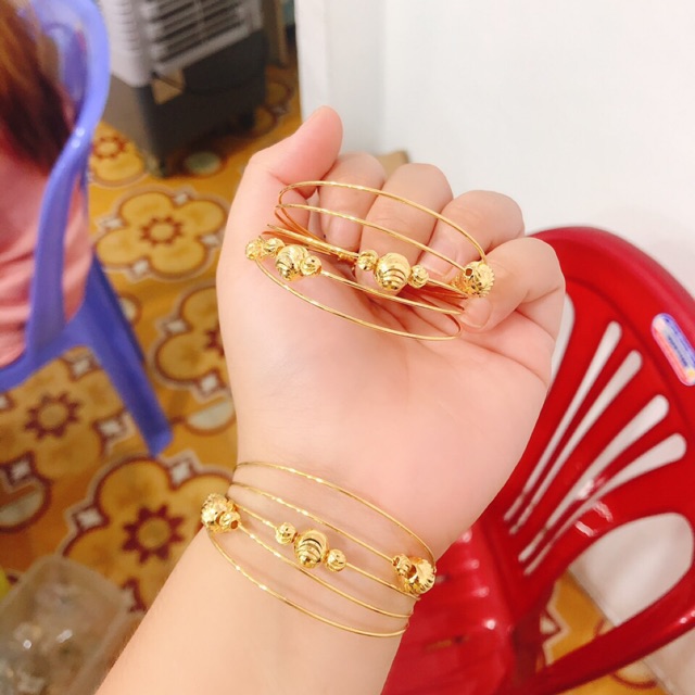 Vòng tay nữ cao cấp dát vàng 18k mẫu mới cực đẹp