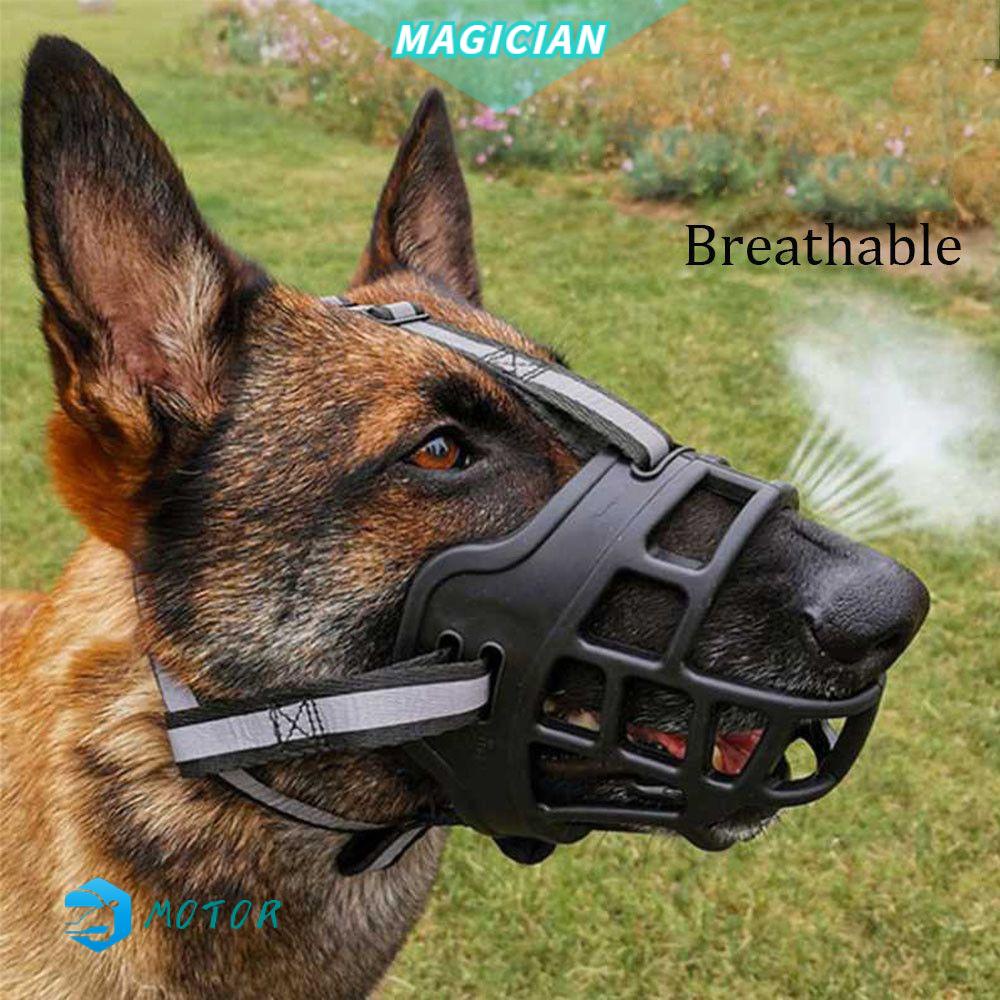 Rọ Mõm Silicon Mềm Mại Màu Vàng Phản Quang Thoáng Khí Thoải Mái Cho Thú Cưng