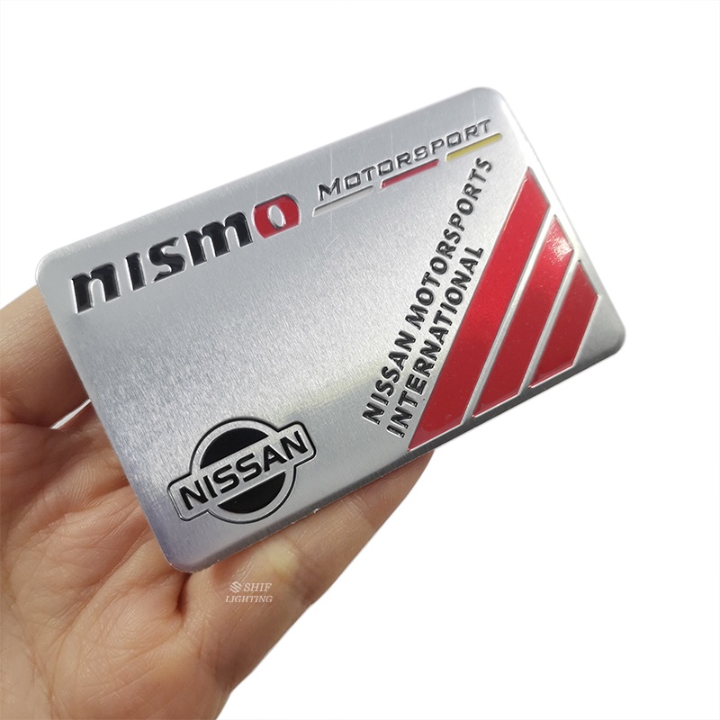 1 x Miếng Dán Logo NISMO Nissan Bằng Nhôm Trang Trí Xe Hơi Nissan