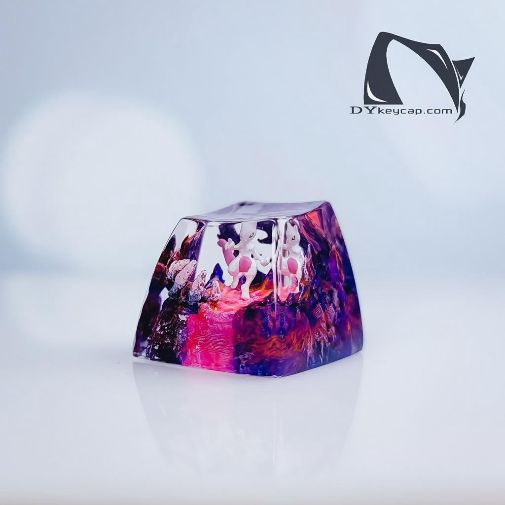Nút bàn phím Pokemon, nút bàn phím Mewtwo , Bàn phím nhân vật hoạt hình -  Mewtwo keycap, POKÉMON Artisan Keycap