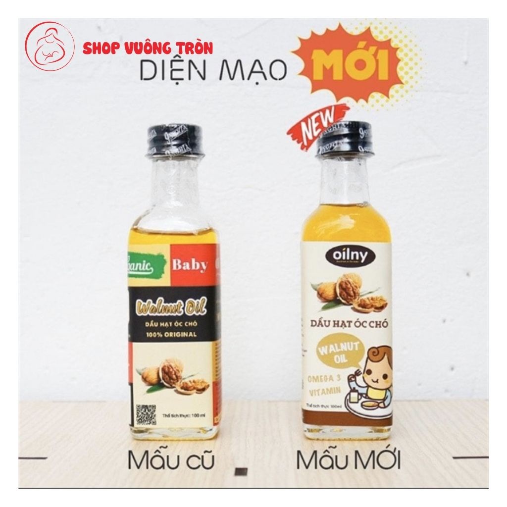 Dầu Óc Chó Ăn Dặm 9-NGHĨA Nguyên Chất Bổ Sung Vitamin, Omega Cho Bé 6M+ Walnut Oil 100ml