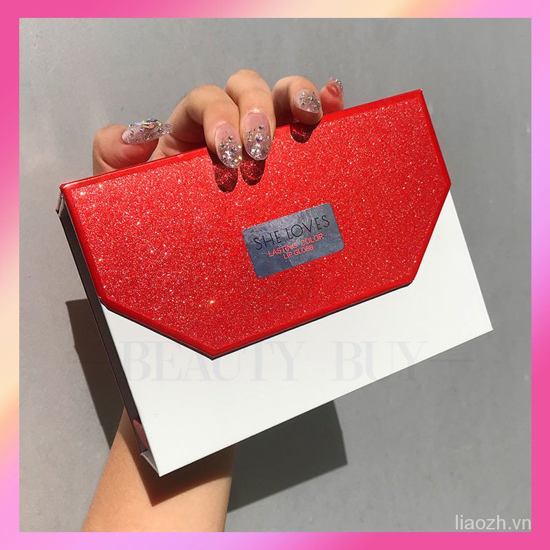 Set 6 son môi dạng lỏng chứa thành phần dưỡng ẩm chống nước độc đáo 6130 | BigBuy360 - bigbuy360.vn