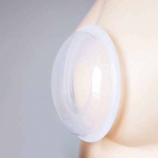 Hộp 2 phễu hứng sữa chống tràn Babuu chất liệu silicon an toàn có nút đậy