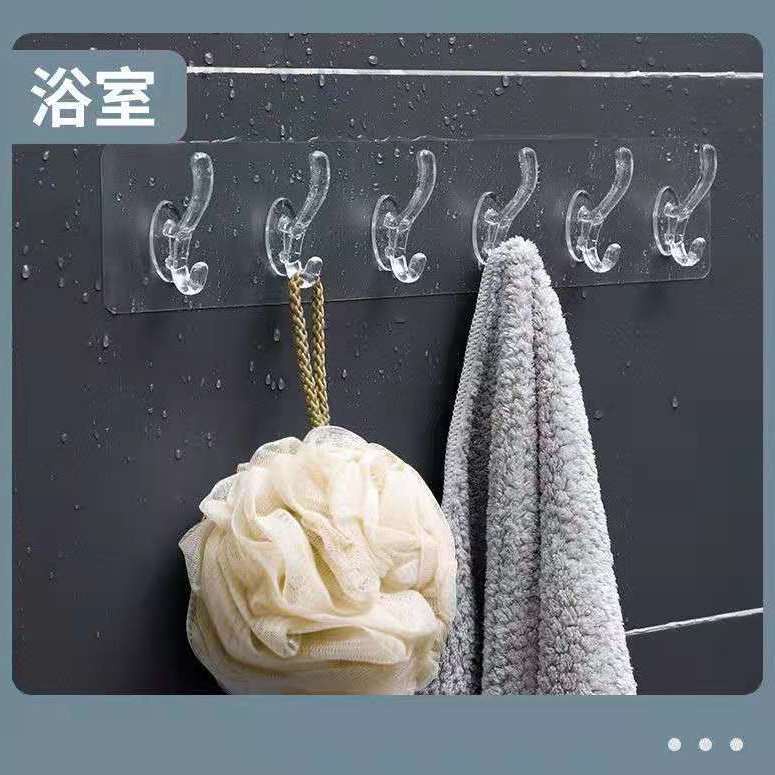 Móc Treo Đồ Dính Tường Lực Dính Mạnh Không Rơi Không Rơi Phía Sau Cửa Nhà Bếp/Phòng Tắm Chịu Tải Trọng Lực