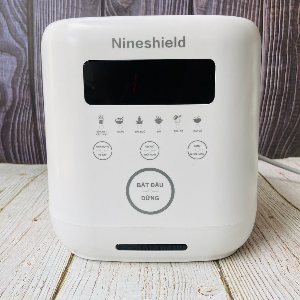 Máy làm sữa hạt đa năng NineShield KB-503 sữa đậu nành, xay sinh tố, nấu cháo 800W mạnh mẽ dễ vệ sinh màu trắng BH 12thg