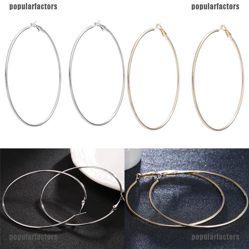 Khuyên Tai Hình Tròn Lớn Độc Đáo Thời Trang Cho Nữ