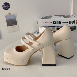 Giày cao gót 2 quai đế cao 10 phân - cg06