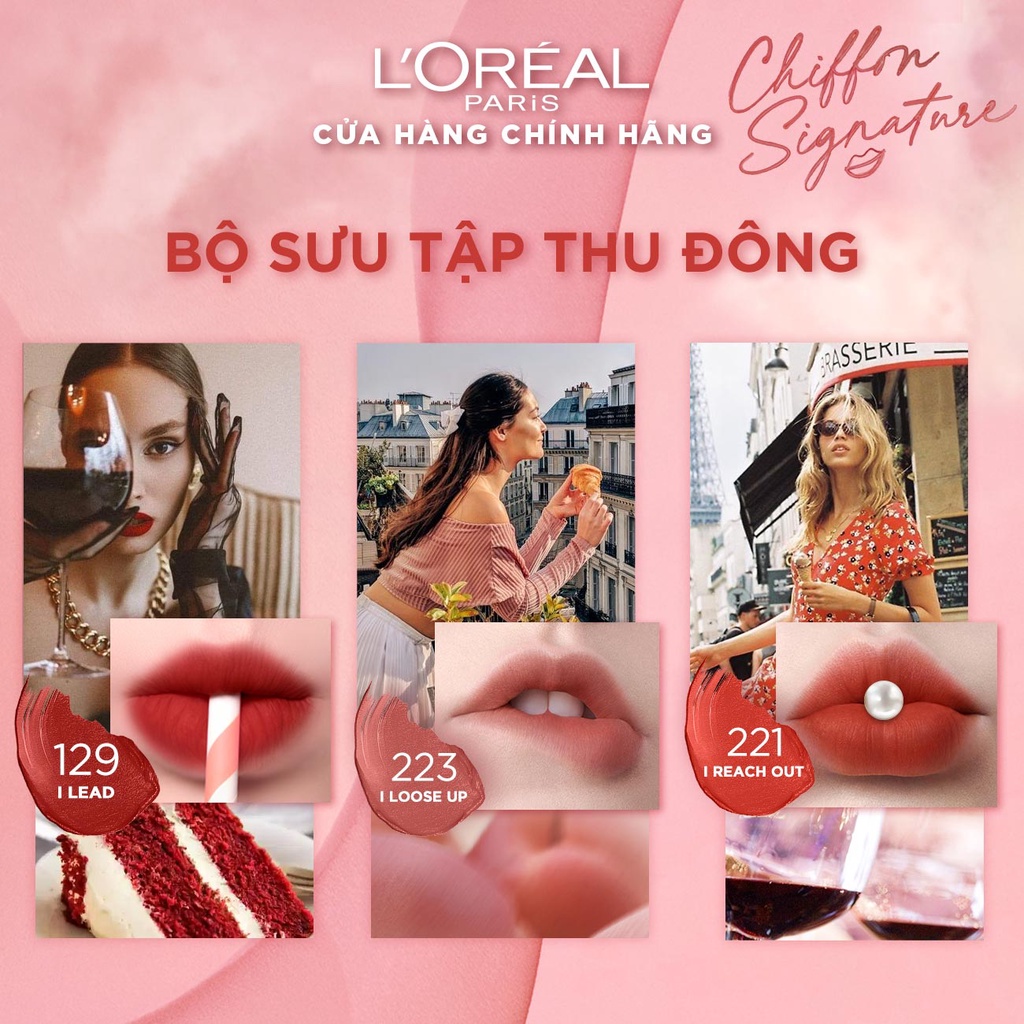 Son mịn lì cao cấp L'Oréal Paris Chiffon Signature 7ml