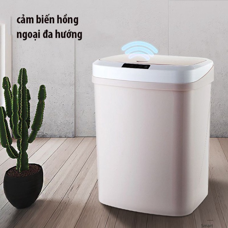 Thùng rác cảm ứng thông minh Xiwei cảm ứng nhạy 3D trong vòng 3s, sạc 1 lần dùng 3 tháng