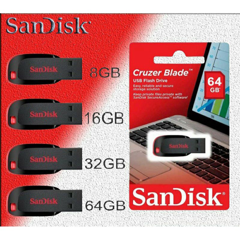 Ổ Đĩa Flash Sandisk 4gb 8gb 16gb 32gb 64gb Cz50 / Usb Flash Cz 50