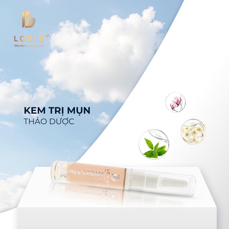 Kem mụn LoriB TẶNG tẩy tế bào chết Drshee 5ml