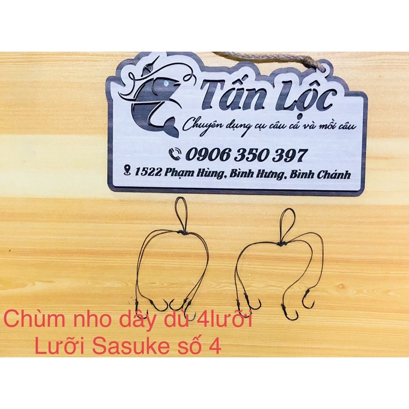 CHÙM NHO CÂU CÁ BUỘC SẴN