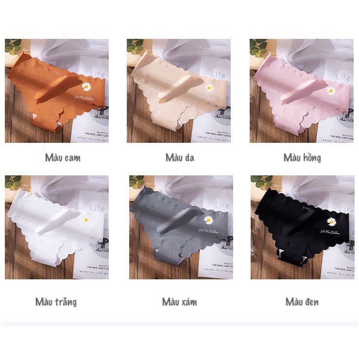 QUẦN LÓT NỮ❤️combo 10 chiếc❤️ Quần lót su hoa cúc 415 không viền mép
