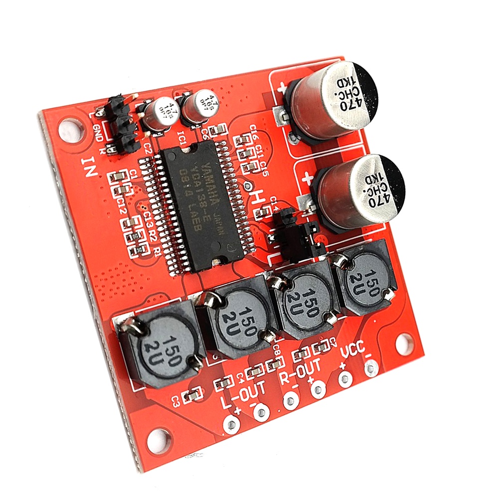 Bảng Mạch Khuếch Đại Âm Thanh Kỹ Thuật Số YDA138-E DC 12V DC 9V-13.5V 10W+10W