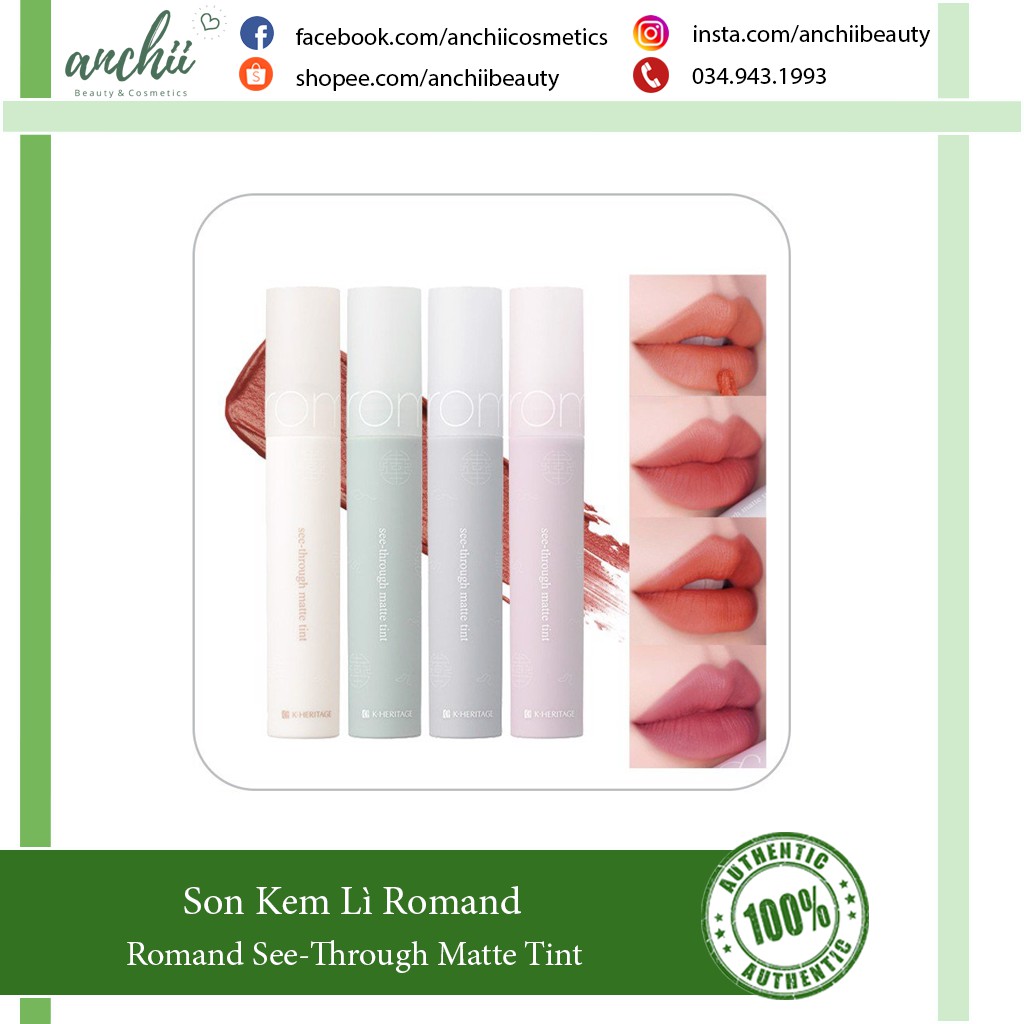 Son Kem Lì Romand See-Through Matte Tint [HANBOK COLLECTION]