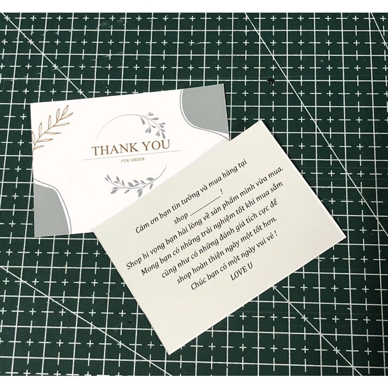 Combo 50 card thankyou 50x70mm giấy C250
