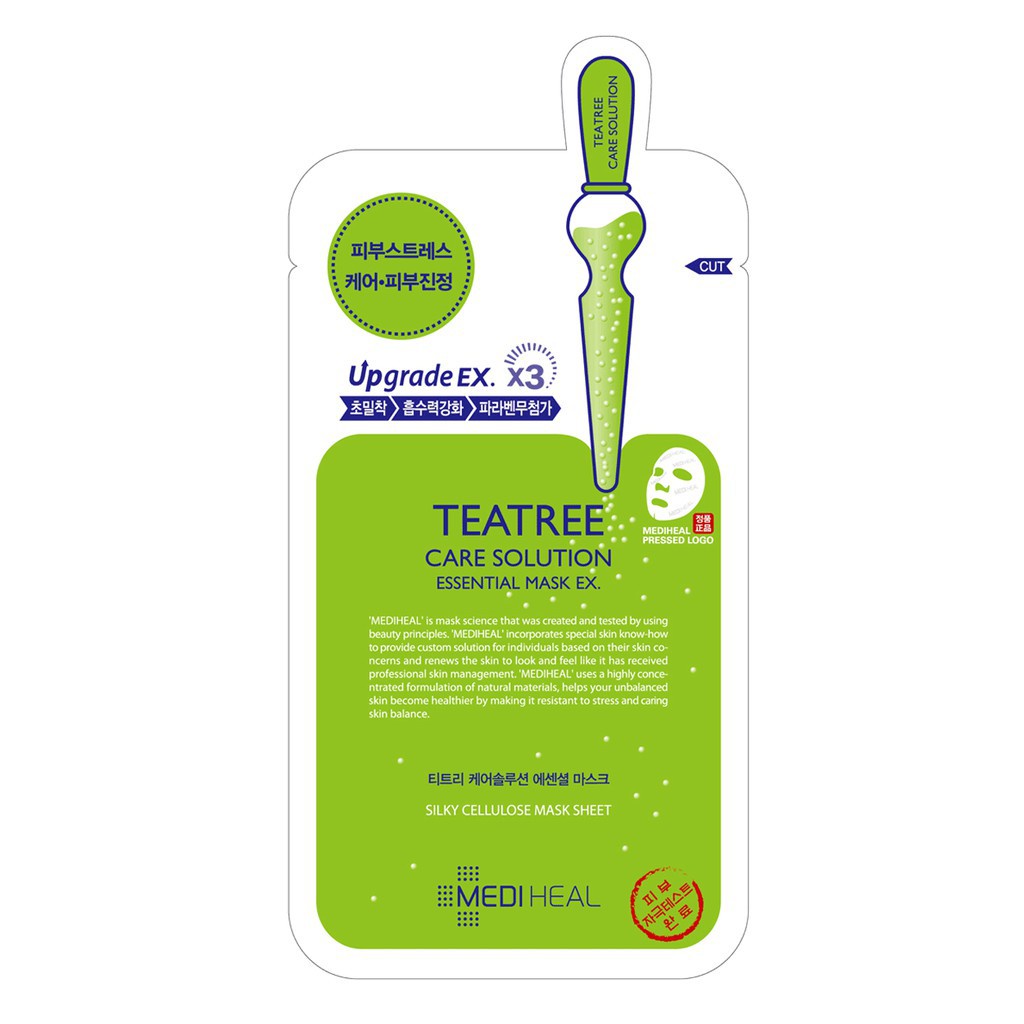Hộp 10 Mặt Nạ MEDIHEAL TEATREE Care Solution Essential Mask Tràm Trà Giảm Mụn 24mlx10