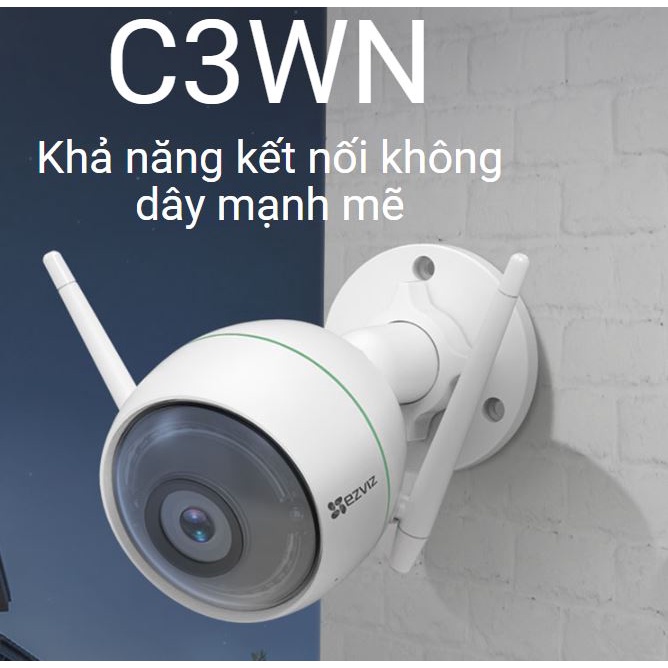 Camera Wifi ngoài trời EZVIZ C3WN 2.0 Megapixel, tích hợp míc thu âm thanh. C3WN 2.0 hàng chính hãng