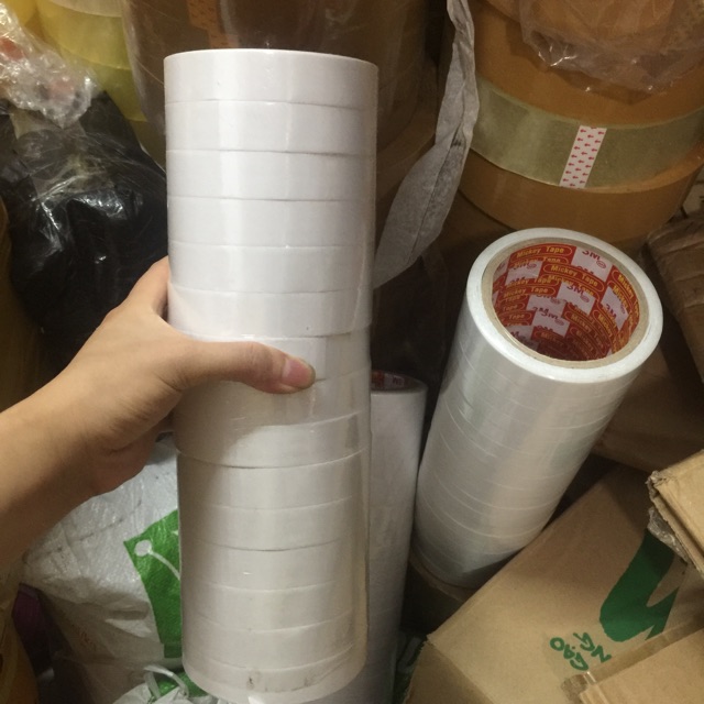 1 cây băng dính 2 Mặt loại dày nhiều cuộn