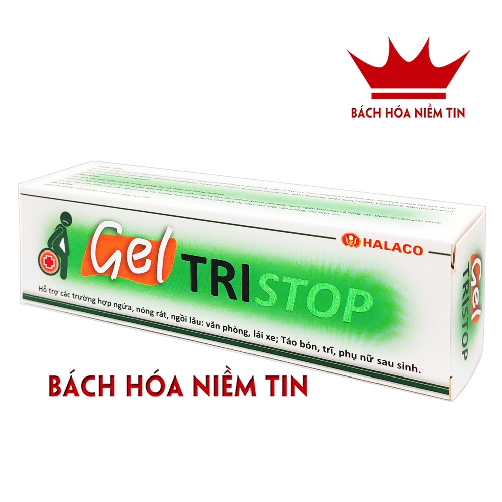 Gel bôi trĩ - Gel Tristop - giảm các biểu hiện đau rát hậu môn do trĩ, do táo bón, làm mềm da, mát dịu da   tuýp 25g