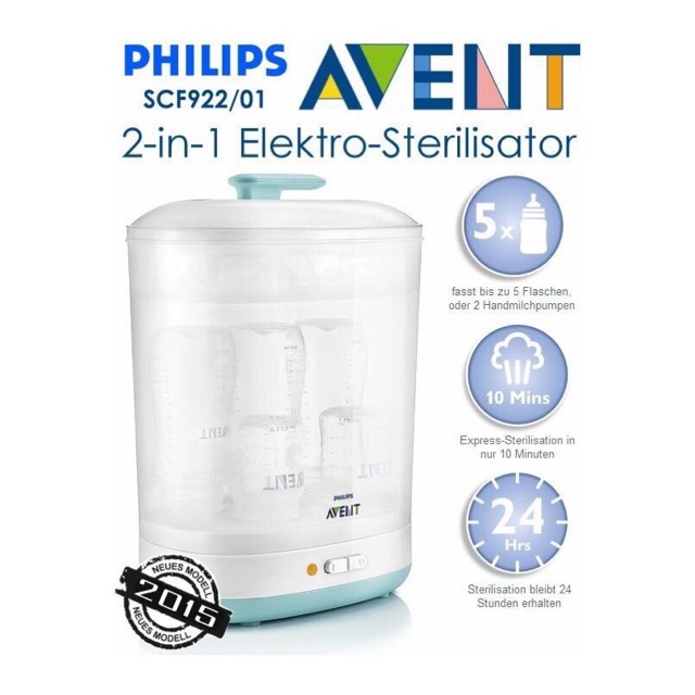 Máy tiệt trùng Avent Philips hơi nước 2 trong 1