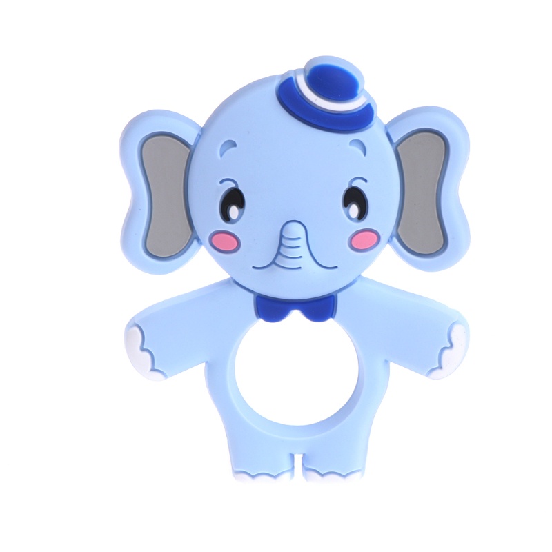 Đồ Chơi Gặm Nướu Cho Bé Hình Chú Voi Bằng Silicone DIY Không BPA