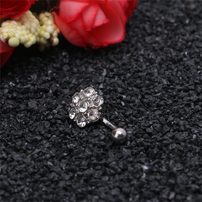 Khuyên RốN ĐíNh Đá BằNg ThéP Y Tế