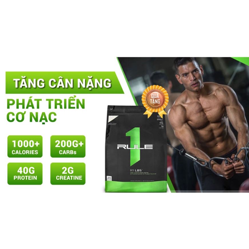 Rule 1 Mass Sữa Tăng cân Nhanh Rule1 Mass R1 LBS 12 Lbs (5.4 kg) - Usa