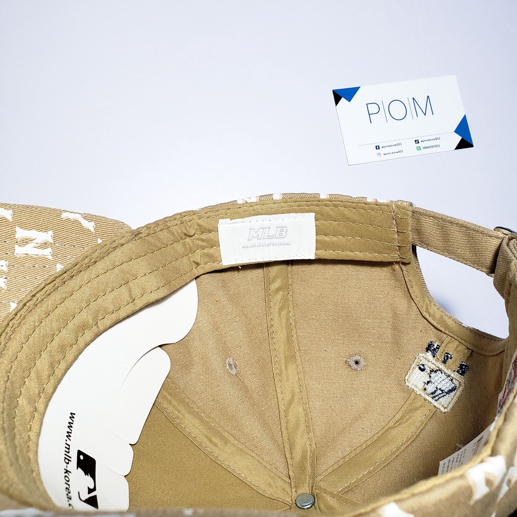 Mũ lưỡi trai NY mũ M.L.B Monogram Ball Cap Brown nón lưỡi trai NY - Pom Store