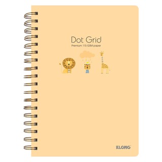 Sổ KLONG Dot Grid lò xo kép B5-ruột chấm 200 trang 120/90; MS: 962