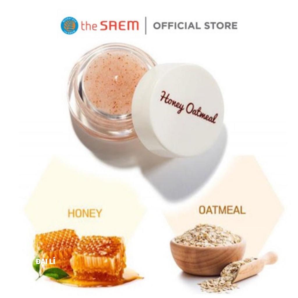 Tẩy Tế Bào Chết Môi The Saem Honey Oatmeal Lip Scrub 7ml