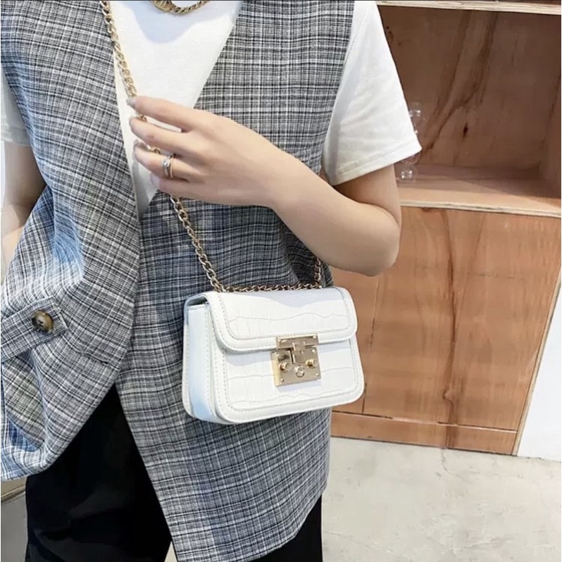 🌿Túi Xách Nữ - HÀNG ĐẸP dáng hộp basic da vân♥️🥰