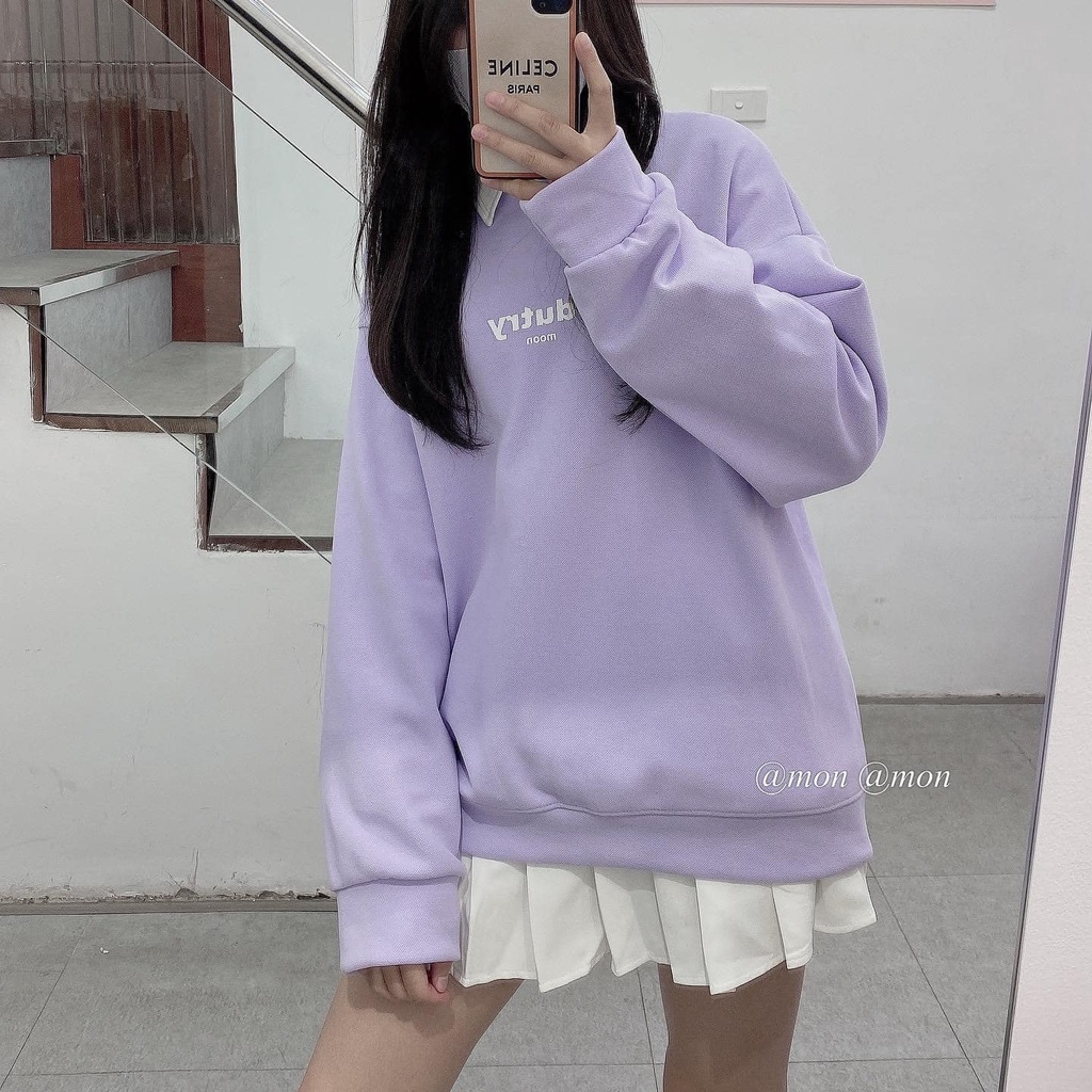 Áo Sweater Nỉ Gdutry Tím Siêu Xinh Samsam4896