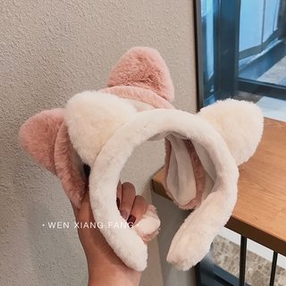 Băng Đô Cài Tóc Tai Mèo Phối Lông Dễ Thương Cho Bé Gái