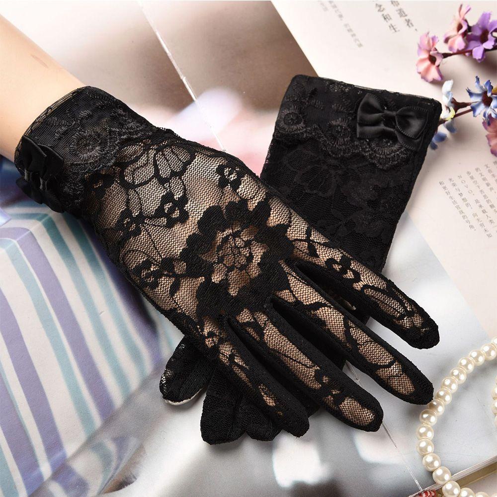 Găng Tay Ren Chống Nắng Thêu Hoa Xinh Xắn Cho Nữ