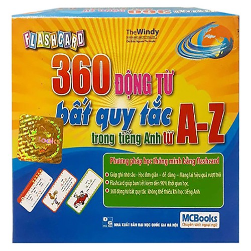 Flashcard - 360 Động Từ Bất Quy Tắc Trong Tiếng Anh﻿ Từ A - Z - MCBooks