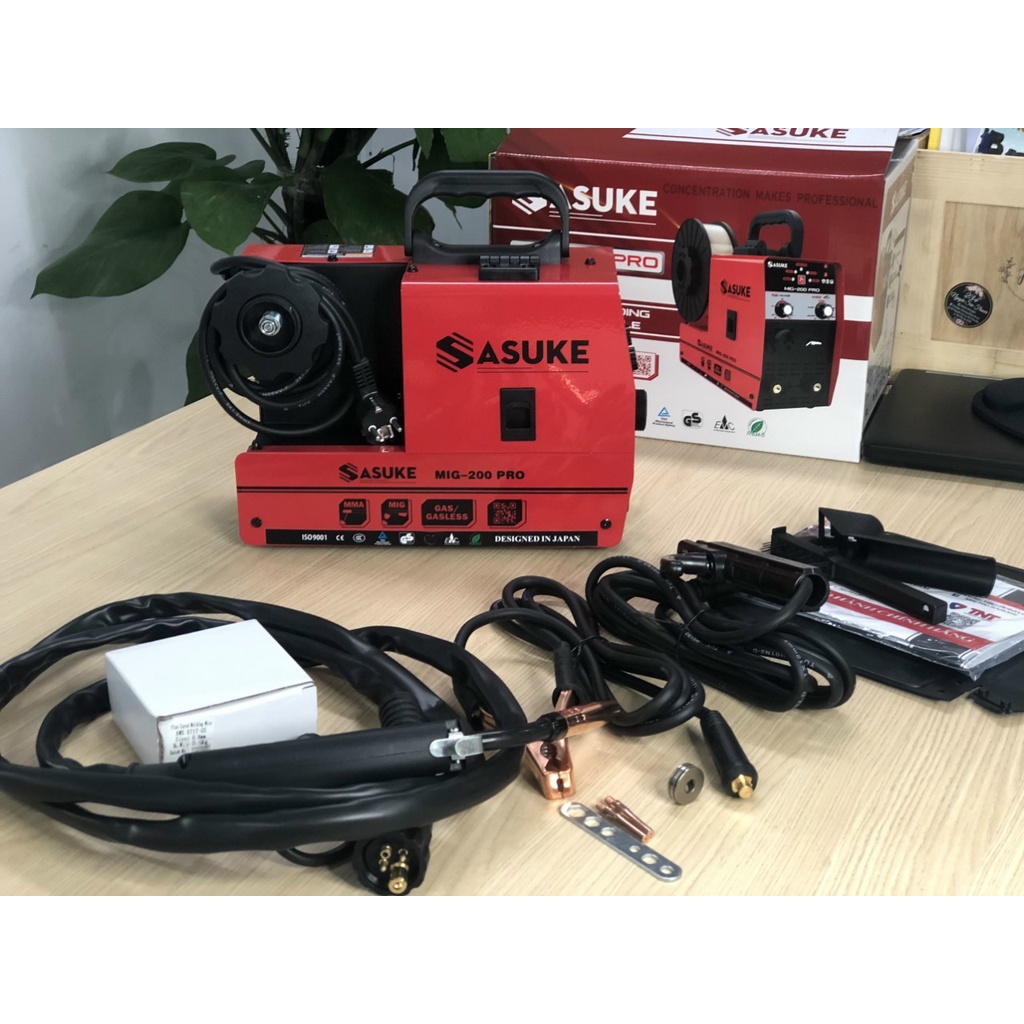 Máy Hàn MIG 5 chức năng Sử Dụng Cả Cuộn Dây 1 KG Và 5 KG Mig 200 pro sasuke - KÈM NHIỀU QÙA TẶNG