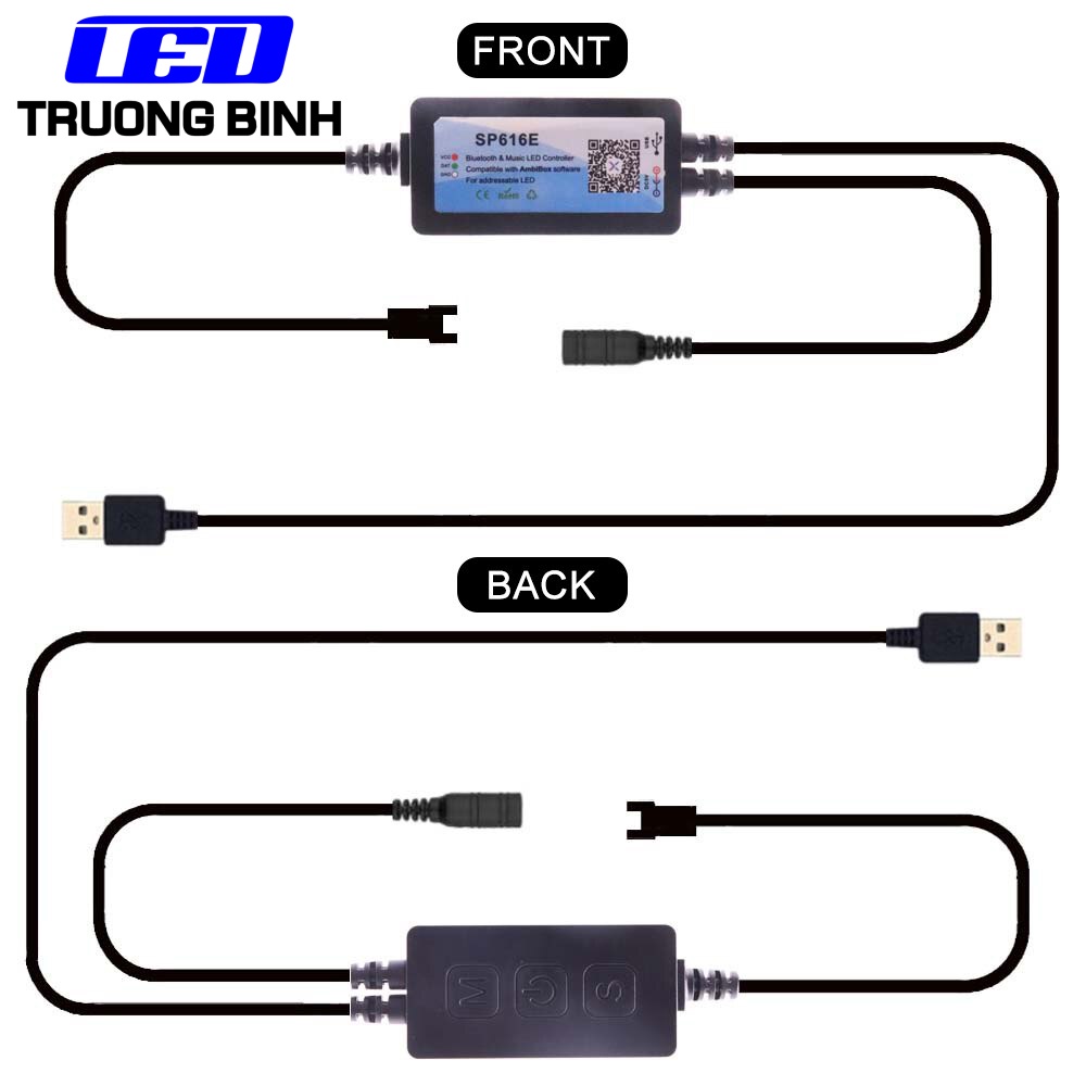 SP616E AMBILIGHT BỘ ĐIỀU KHIỂN LED FULL MÀU ARGB WS2812B NHÁY THEO NHẠC VÀ HẮT VIỀN MÀN HÌNH PC