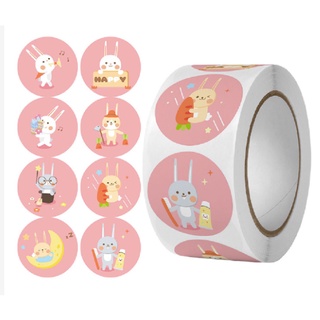 💥💥sticker cuộn 50 hình dán thỏ hồng dễ thương cho bé💥💥
