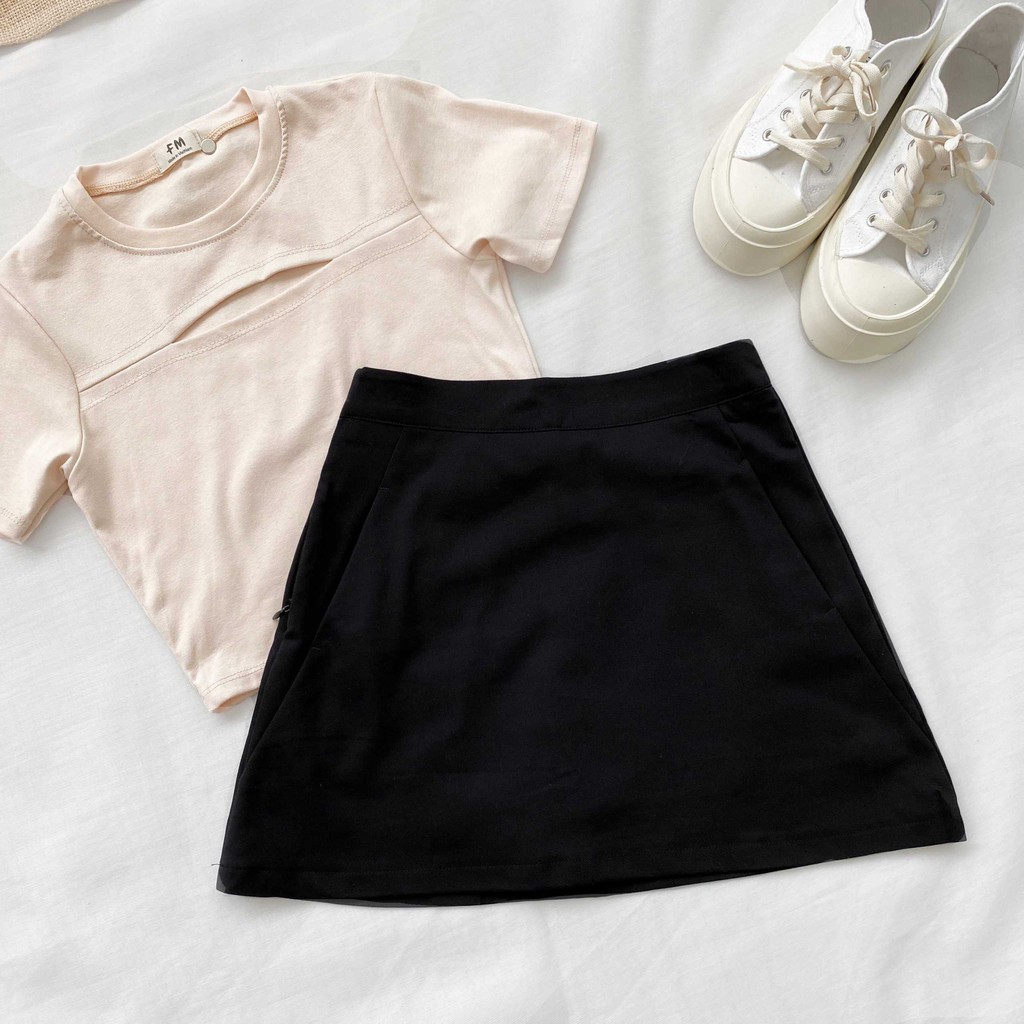 Chân váy ngắn chữ A Ulzzang thời trang nữ Fmstyle Saigon 21CV03CT2601 | BigBuy360 - bigbuy360.vn