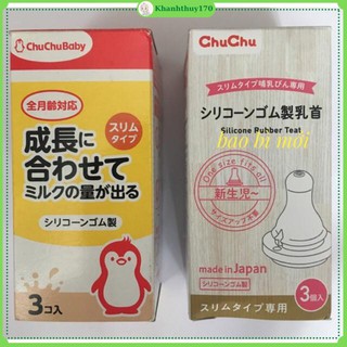 Núm ty chuchu baby cổ hẹp silicone