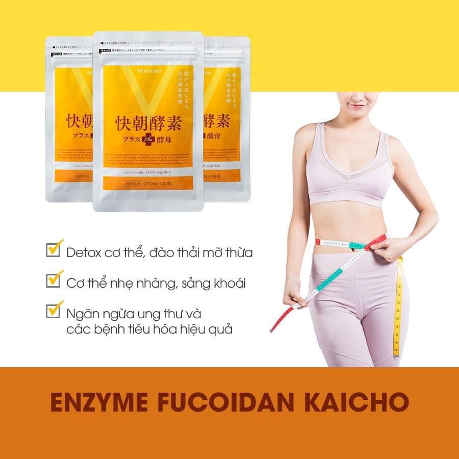 Viên uống detox giảm cân giữ dáng enzyme fucoidan kaicho nhật bản 240 viên - ảnh sản phẩm 4