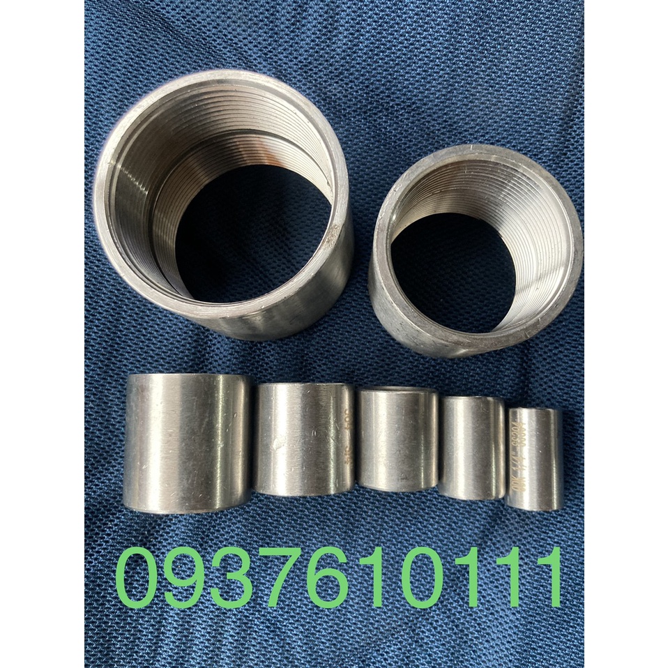 NỐI REN TRONG INOX PHI 60mm, 76mm, 90mm, 114mm